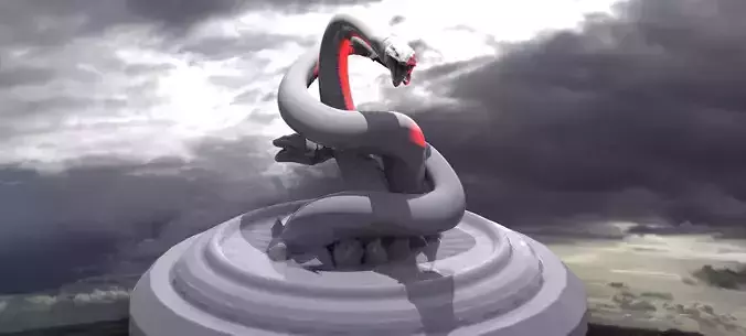 Hydra Greek Legend Statue