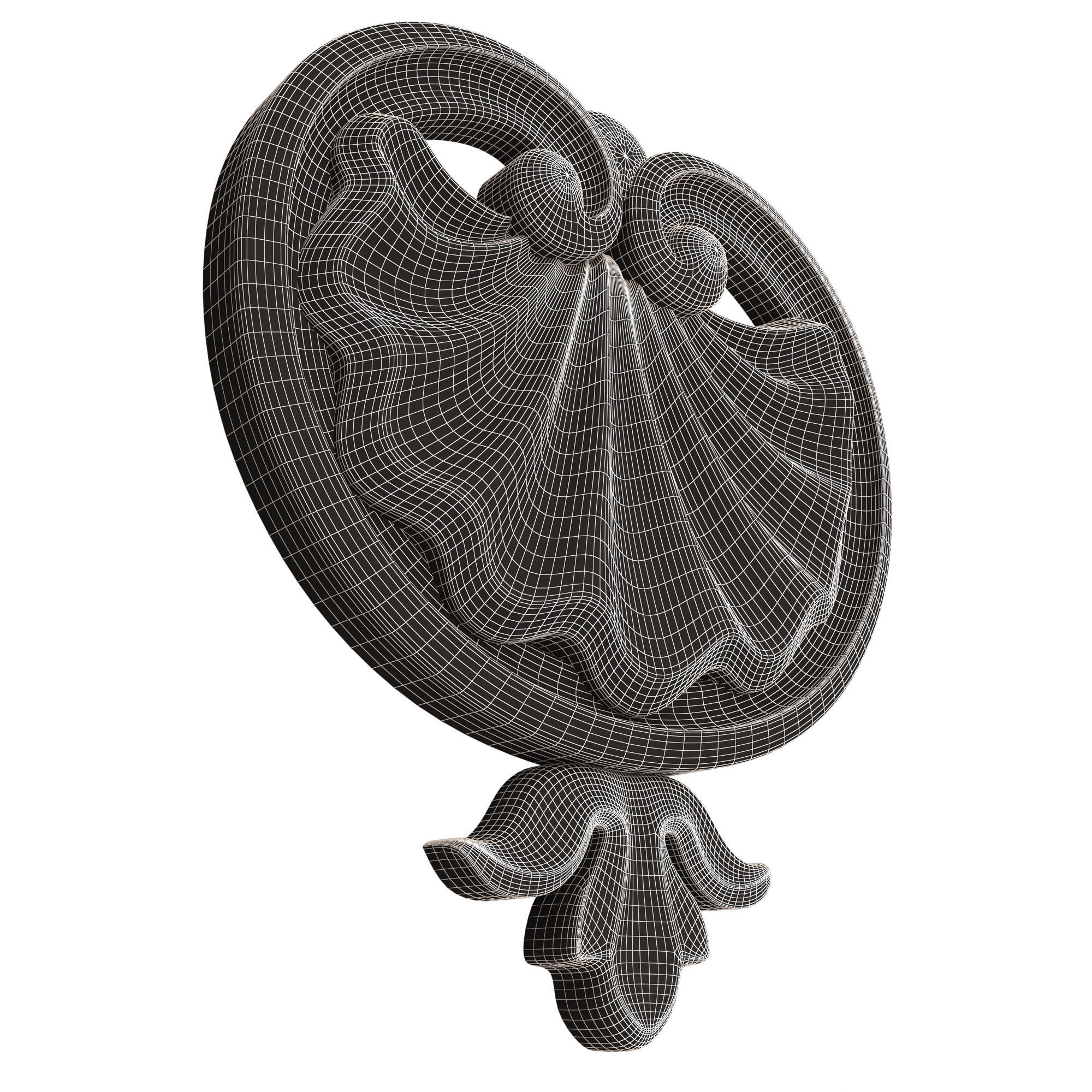 Shell Carved 06 Low-poly 3D model_9