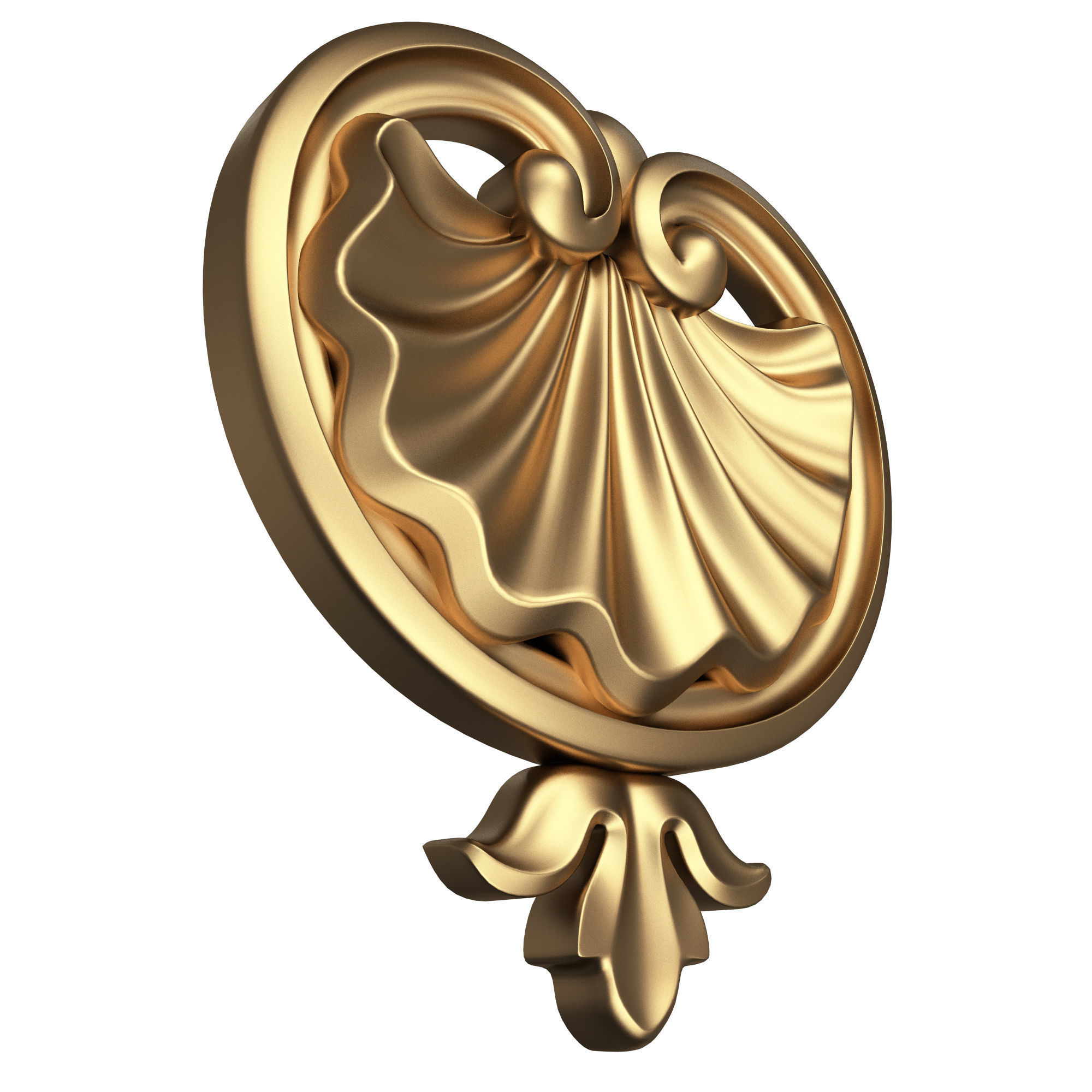 Shell Carved 06 Low-poly 3D model_3