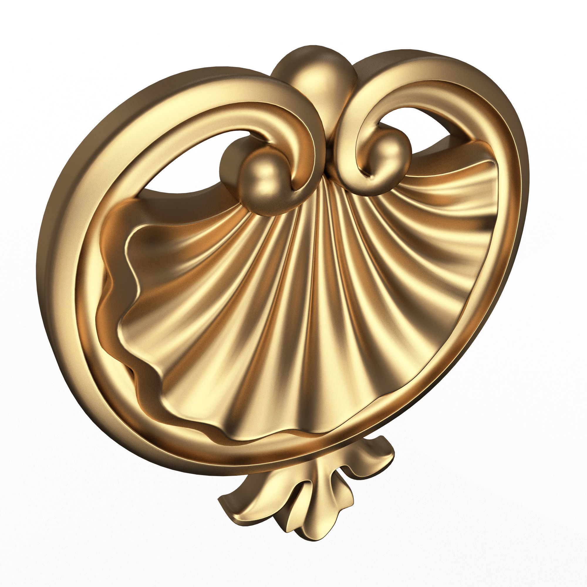 Shell Carved 06 Low-poly 3D model_1