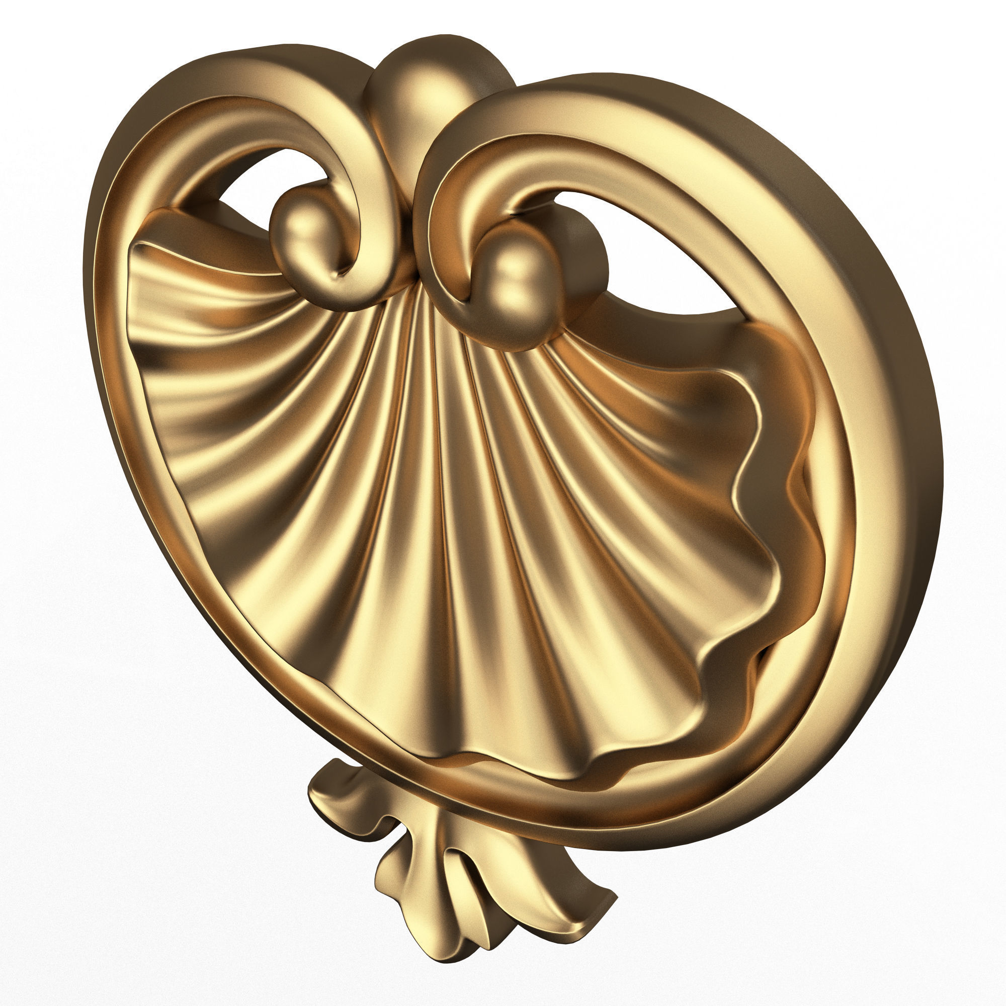 Shell Carved 06 Low-poly 3D model_2