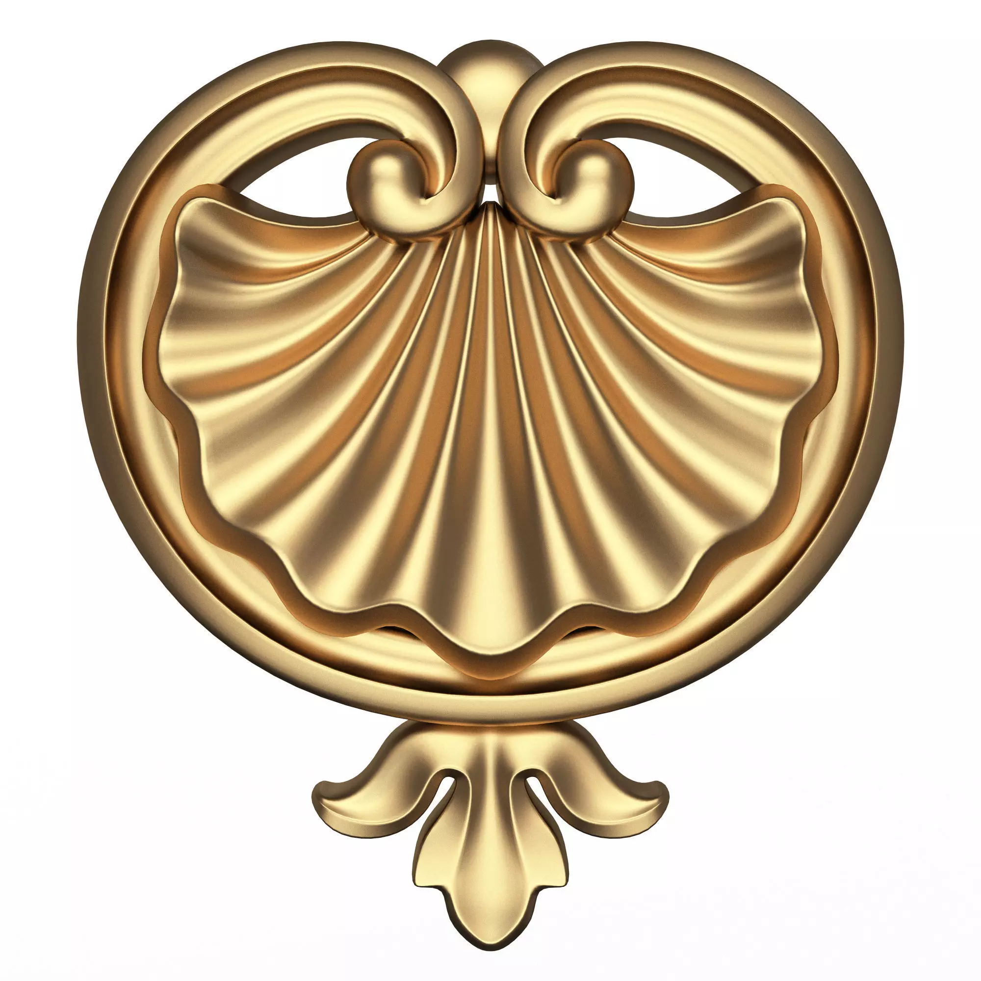 Shell Carved 06 Low-poly 3D model_0