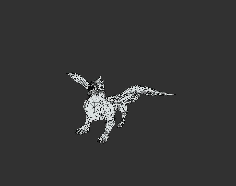 Griphon Myth Low-poly 3D model_5