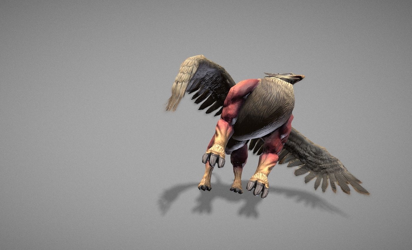 Griphon Myth Low-poly 3D model_22