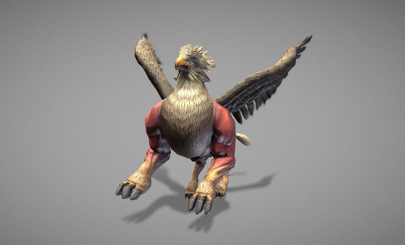 Griphon Myth Low-poly 3D model_18