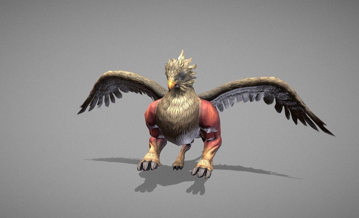 Griphon Myth Low-poly 3D model_24