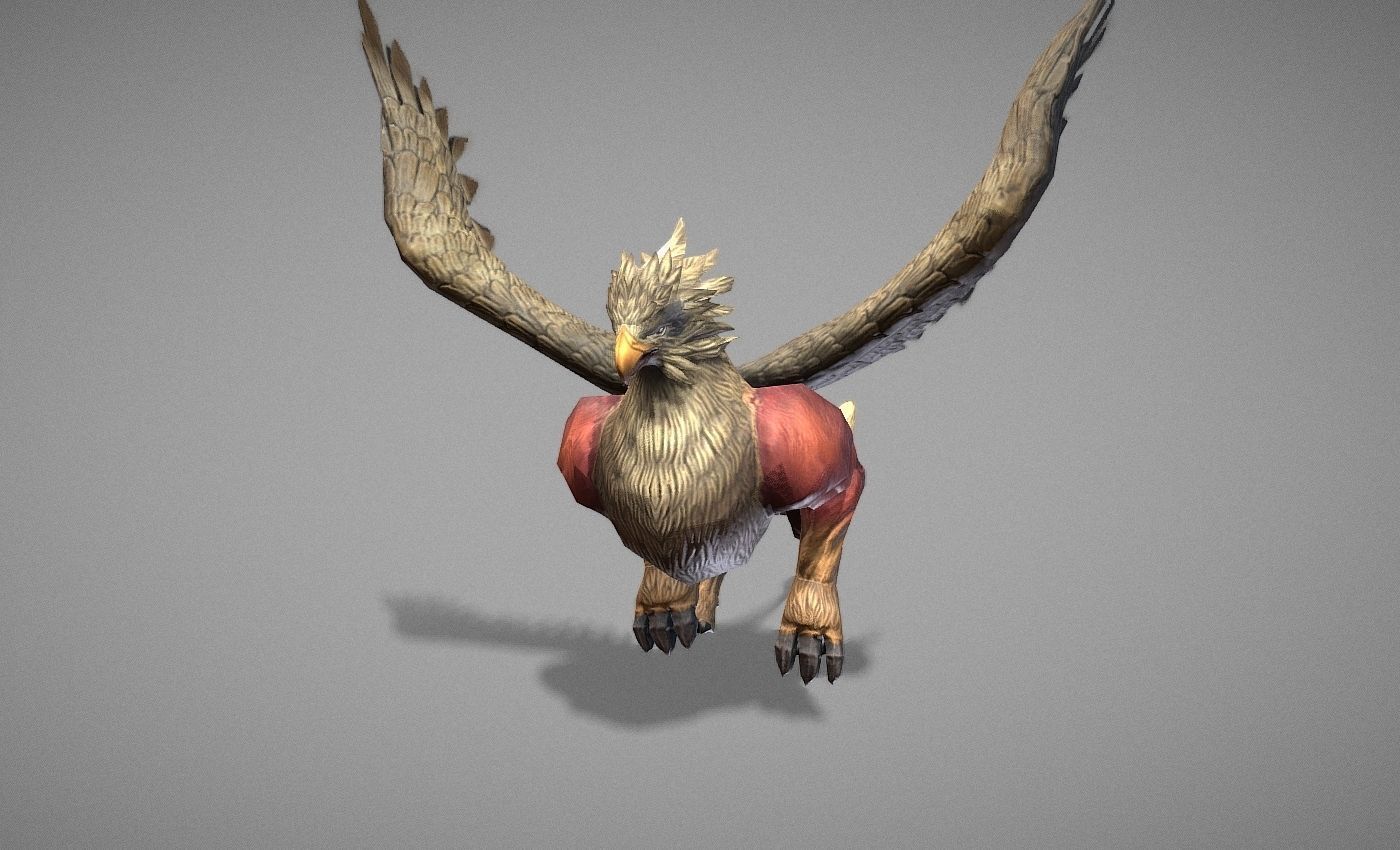 Griphon Myth Low-poly 3D model_20