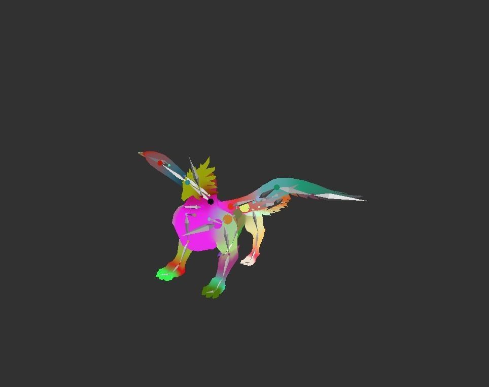 Griphon Myth Low-poly 3D model_3