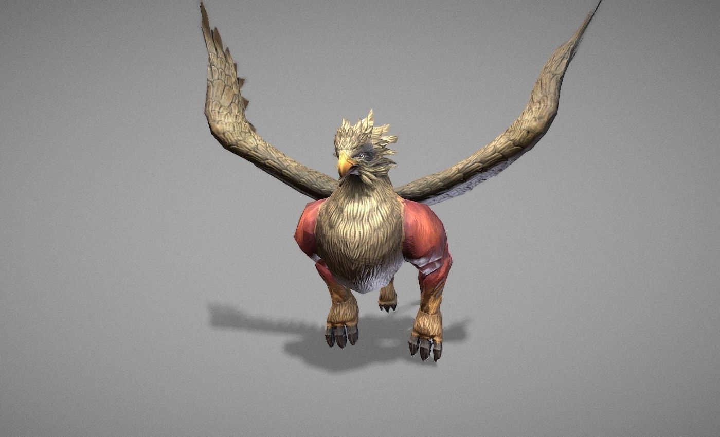 Griphon Myth Low-poly 3D model_21
