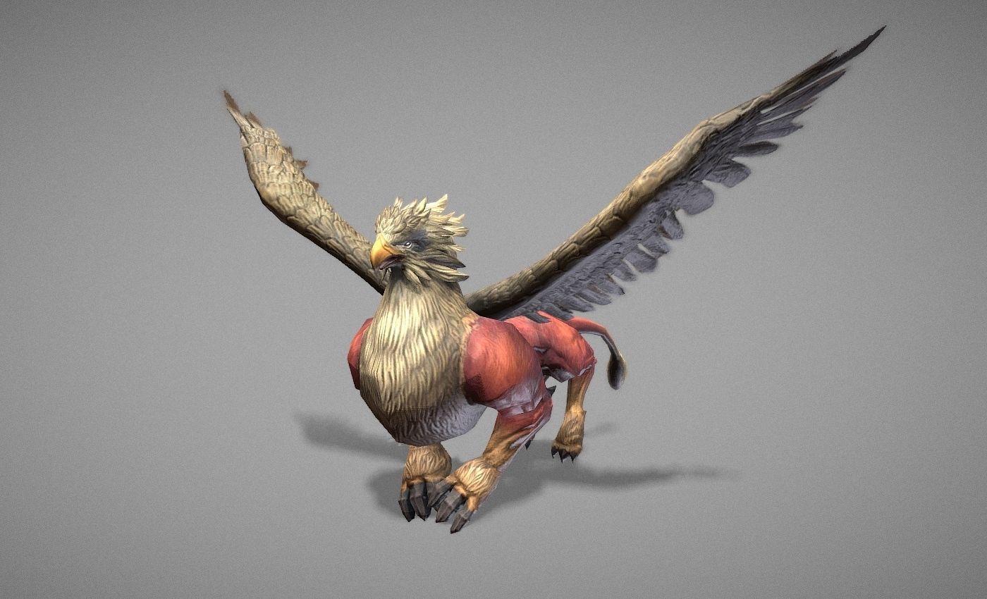 Griphon Myth Low-poly 3D model_12
