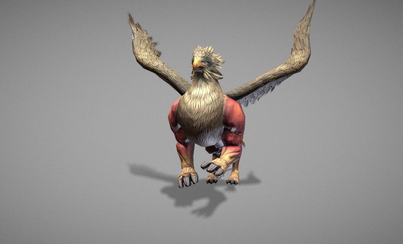 Griphon Myth Low-poly 3D model_23