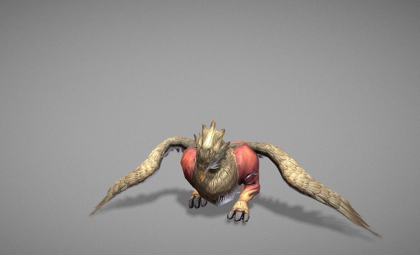 Griphon Myth Low-poly 3D model_25