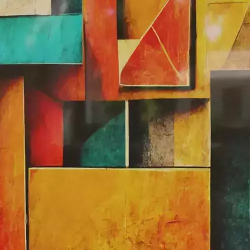 Framed Artwork Abstract Geometric 7