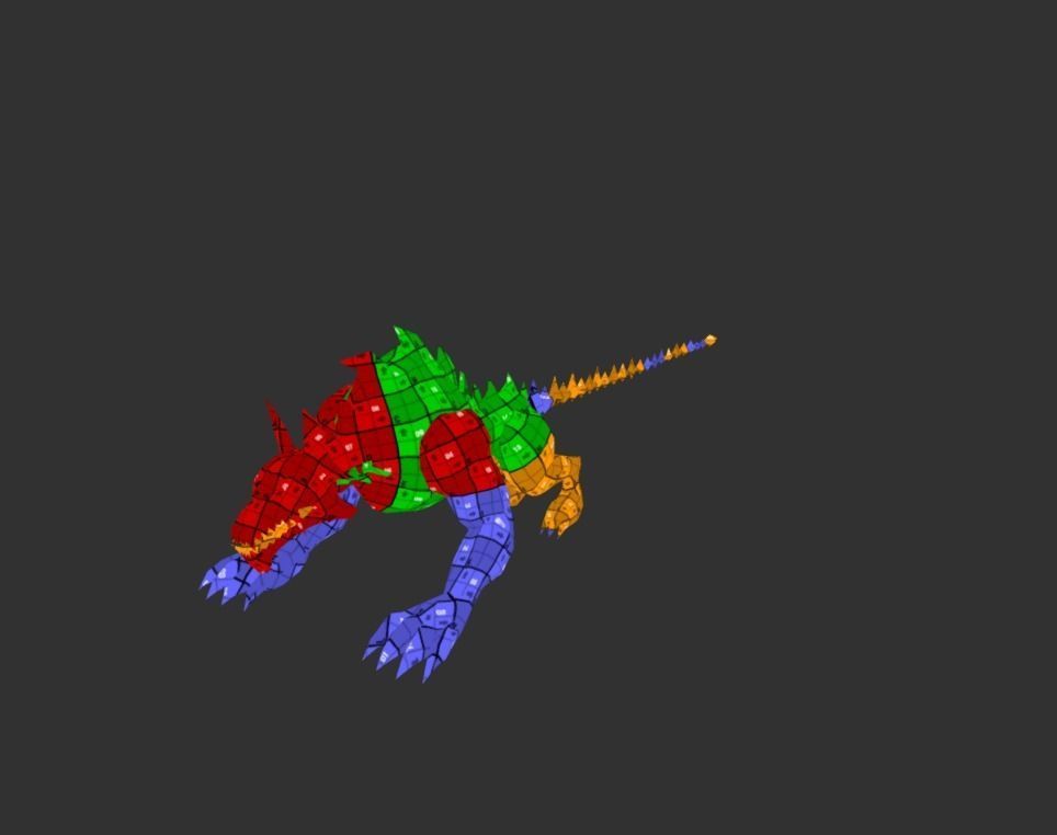 Hellhound Myth Low-poly 3D model_6