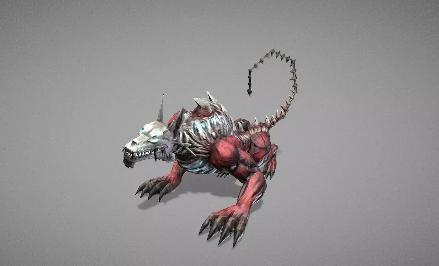 Hellhound Myth Low-poly 3D model_0