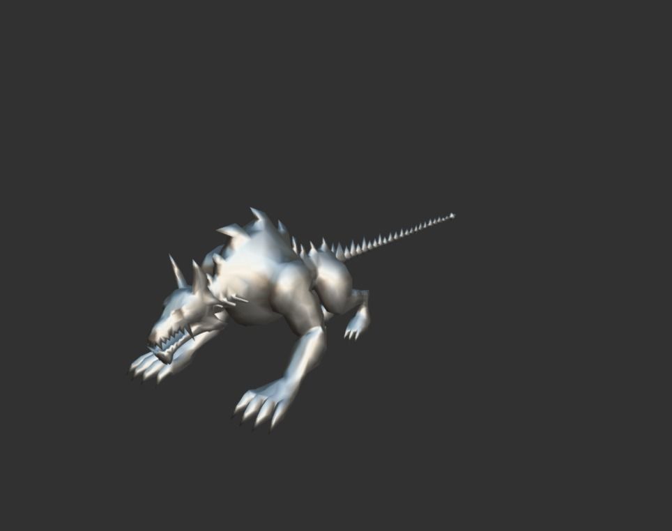 Hellhound Myth Low-poly 3D model_4