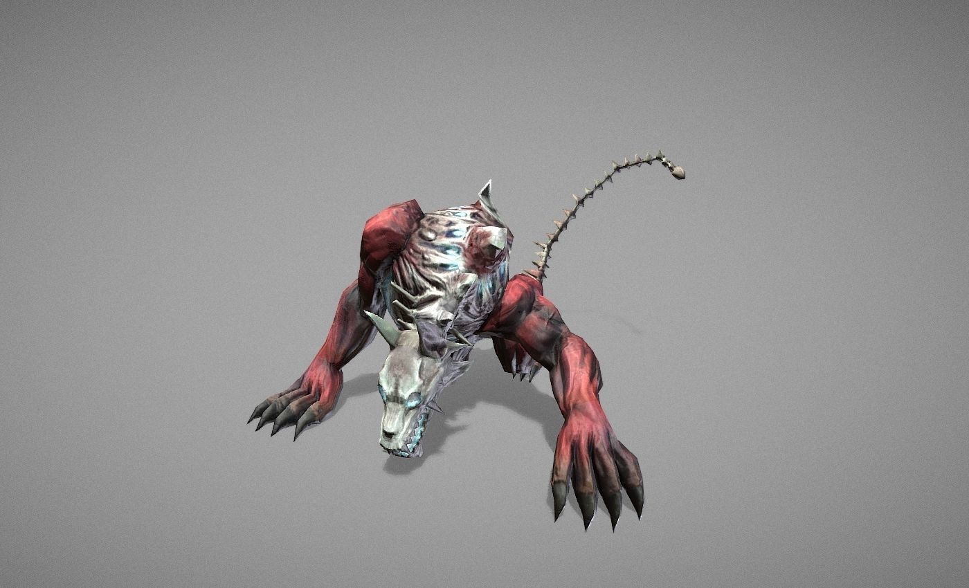 Hellhound Myth Low-poly 3D model_13