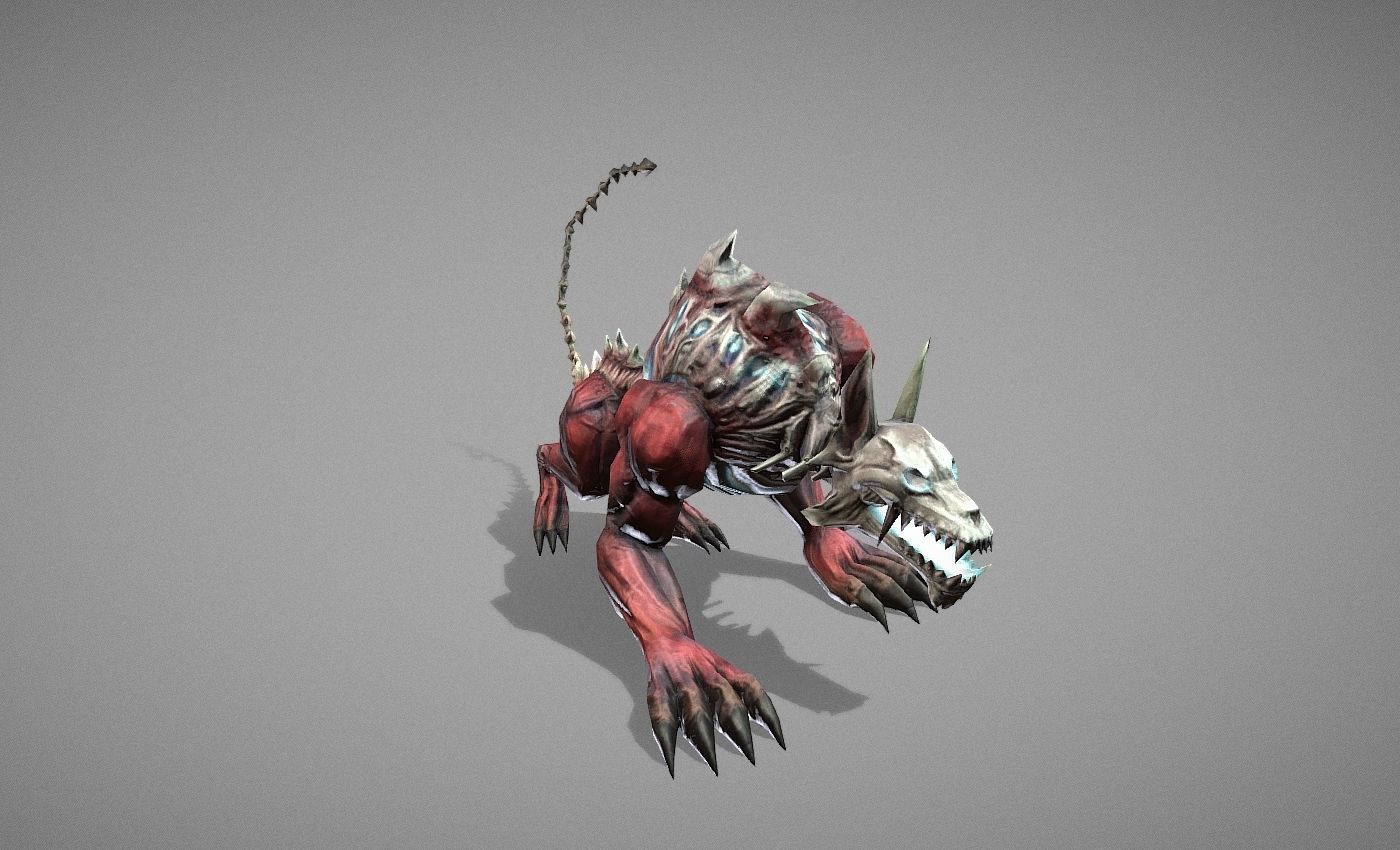 Hellhound Myth Low-poly 3D model_22