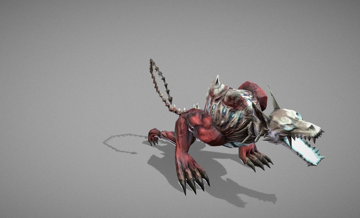 Hellhound Myth Low-poly 3D model_17