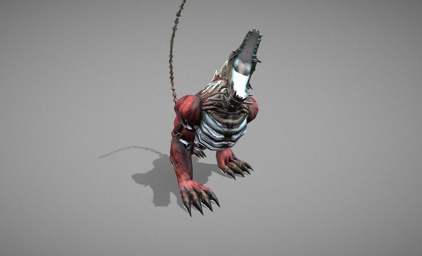 Hellhound Myth Low-poly 3D model_19