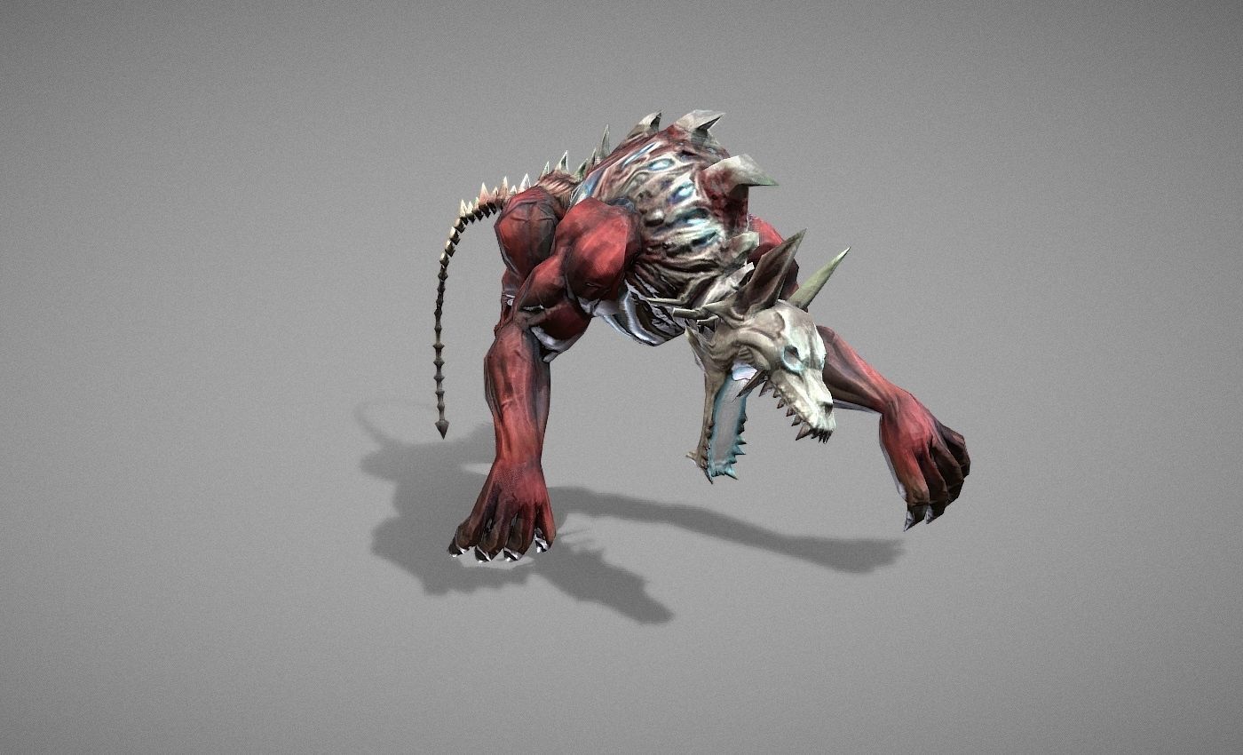 Hellhound Myth Low-poly 3D model_21