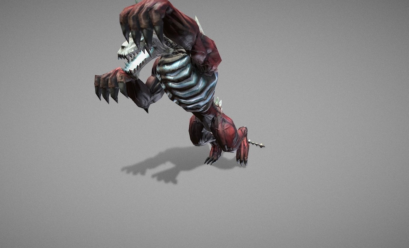 Hellhound Myth Low-poly 3D model_10