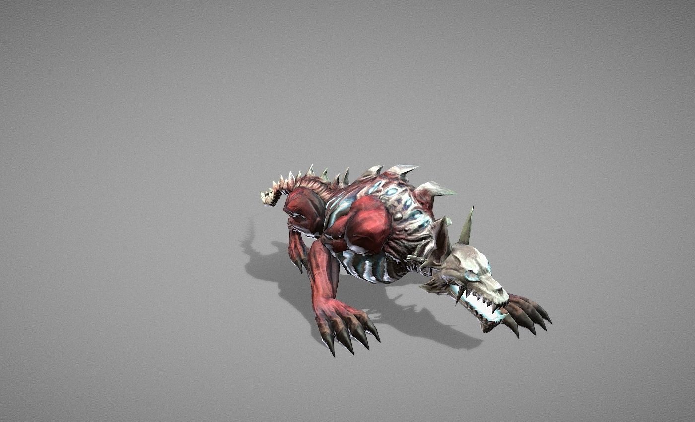 Hellhound Myth Low-poly 3D model_20