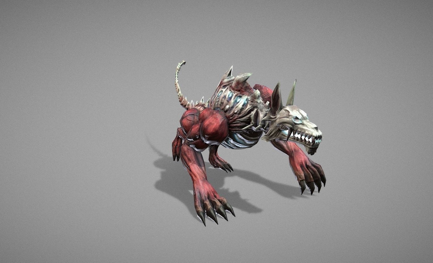Hellhound Myth Low-poly 3D model_23