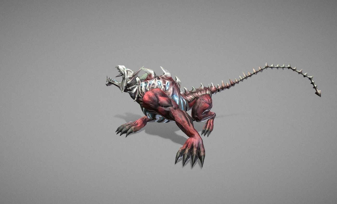 Hellhound Myth Low-poly 3D model_11