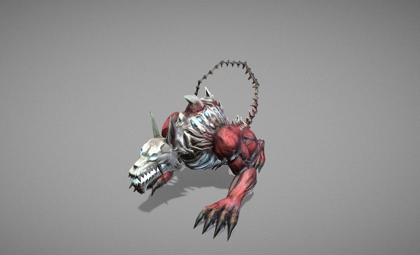 Hellhound Myth Low-poly 3D model_14