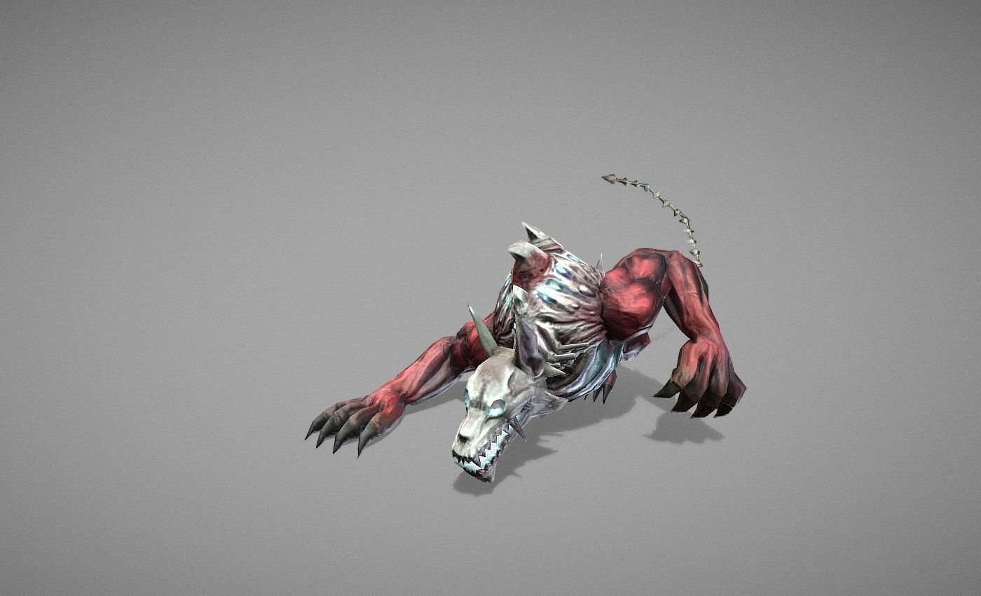 Hellhound Myth Low-poly 3D model_9