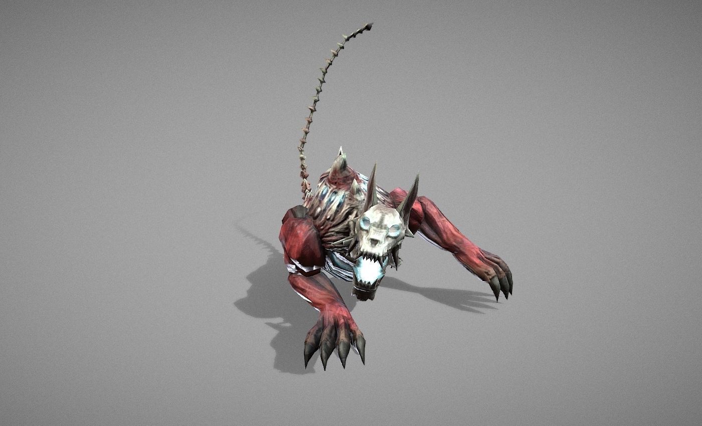 Hellhound Myth Low-poly 3D model_18