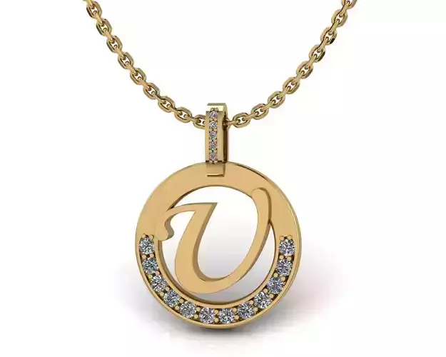 U Letter Pendant