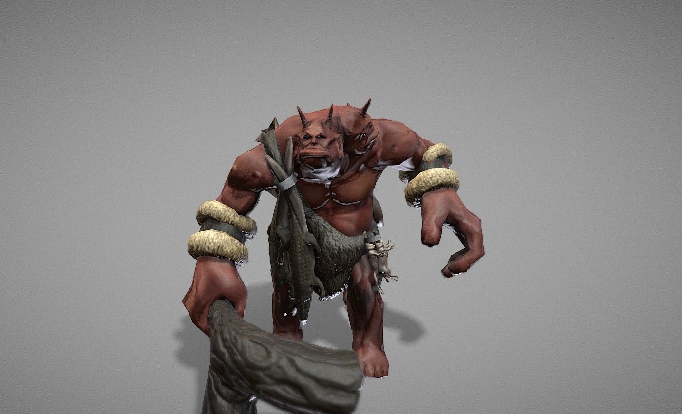 Ogre Myth Low-poly 3D model_19