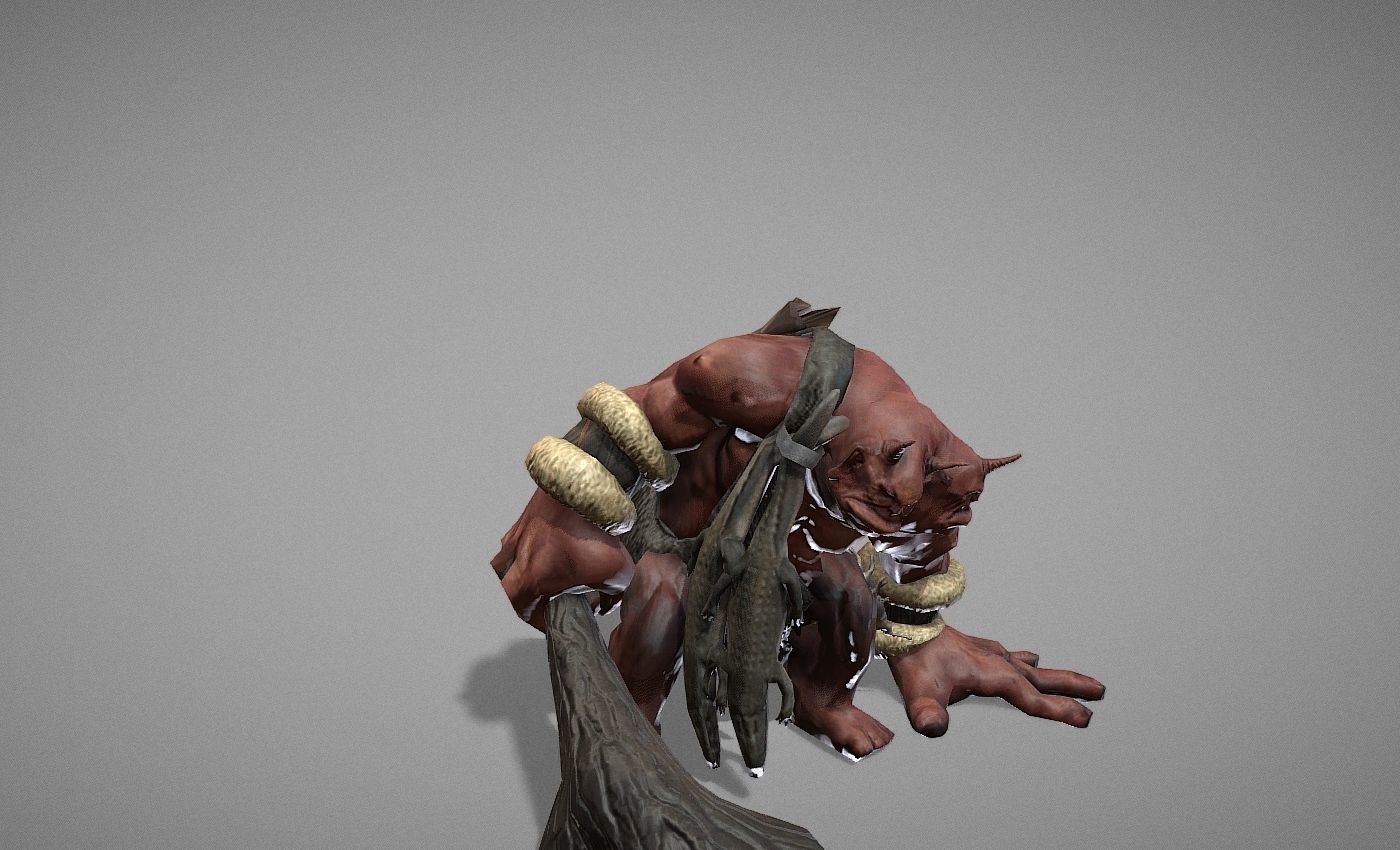 Ogre Myth Low-poly 3D model_8