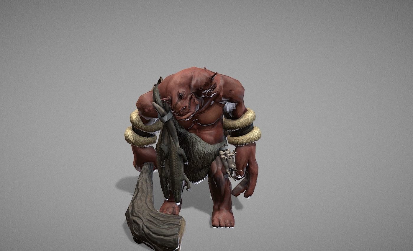 Ogre Myth Low-poly 3D model_7