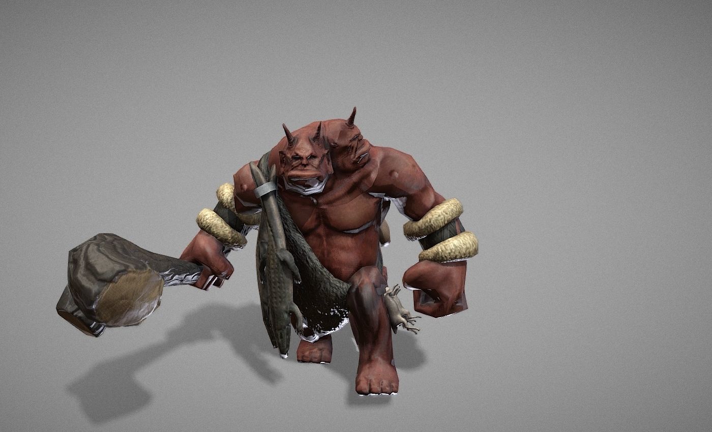 Ogre Myth Low-poly 3D model_9