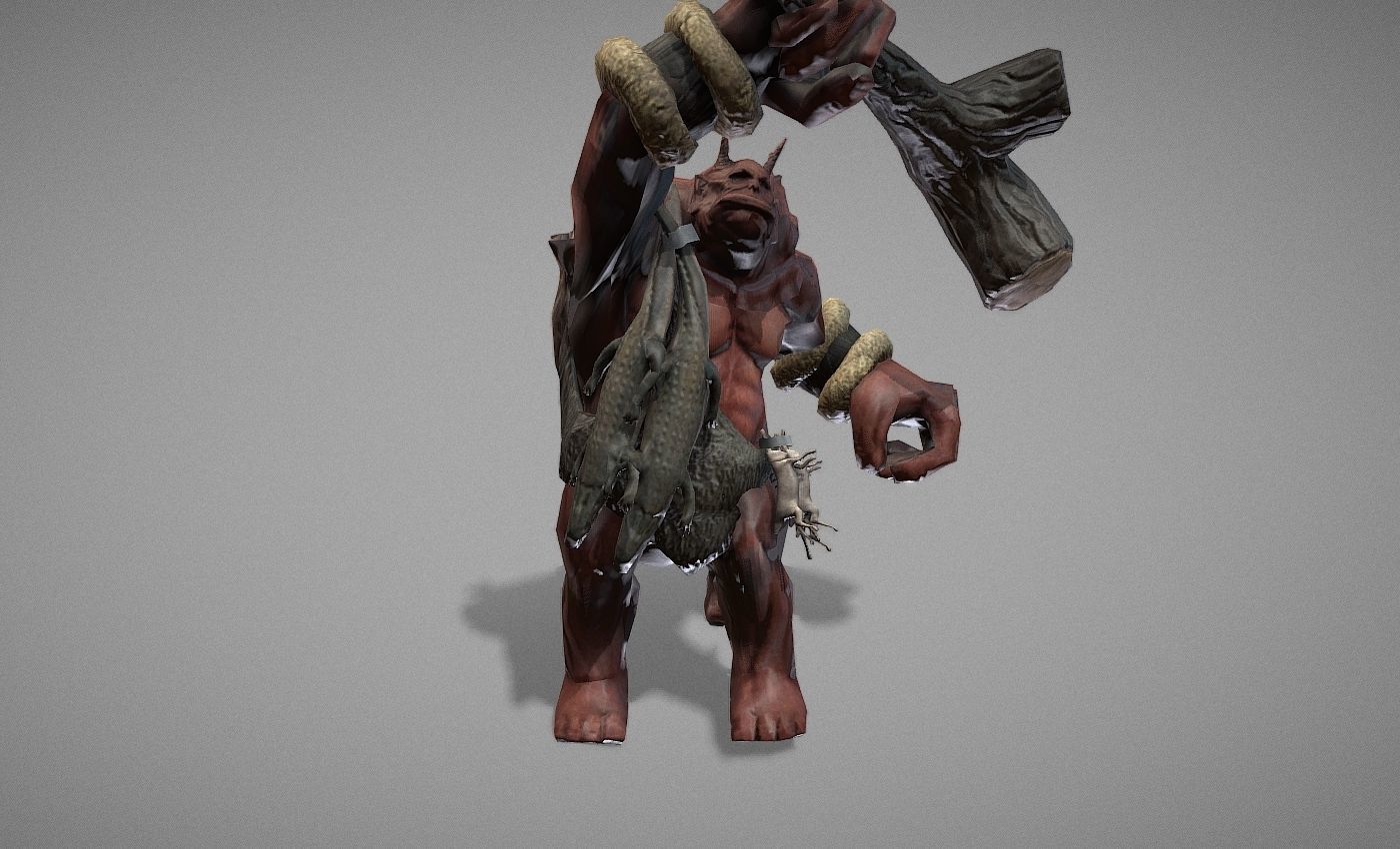 Ogre Myth Low-poly 3D model_24