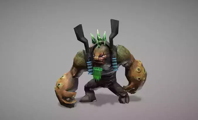 Creature ent Spirit Golem Low-poly 3D model