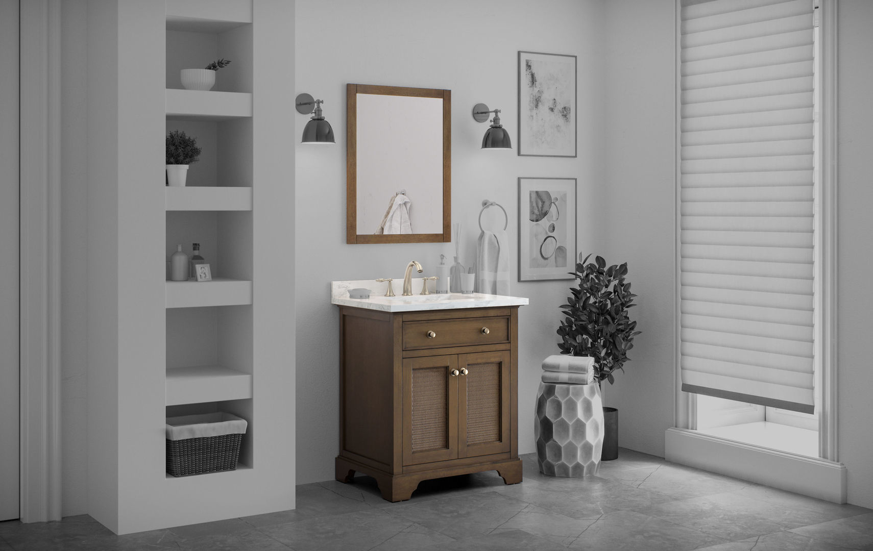 OVE Ophelia 30 Almond Latte Vanity 3D model_8