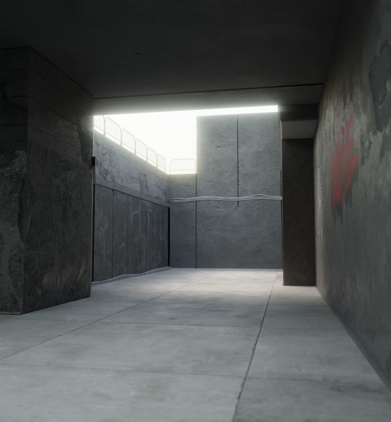 Underground Parking Model 3D model_4