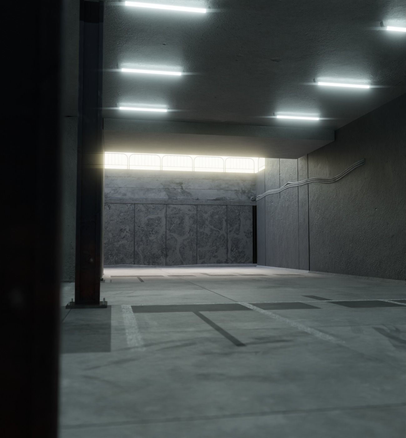 Underground Parking Model 3D model_5