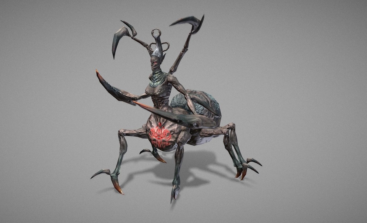 Tarantula Myth Low-poly 3D model_9
