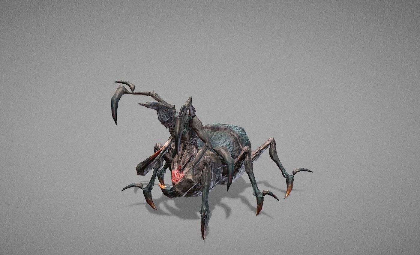 Tarantula Myth Low-poly 3D model_8