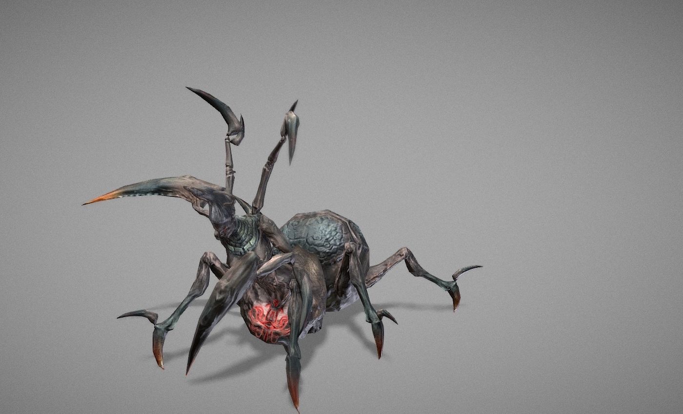 Tarantula Myth Low-poly 3D model_10