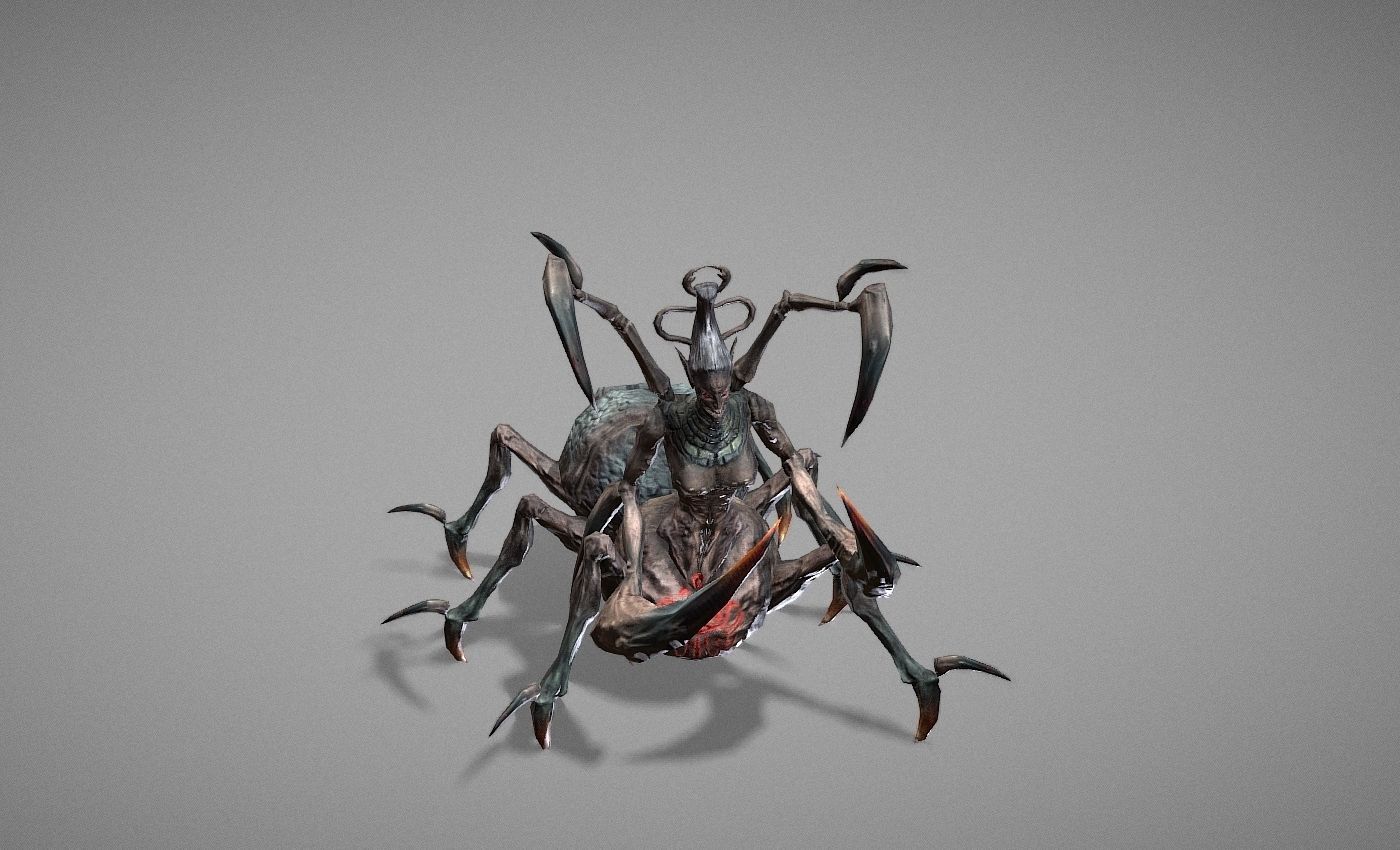 Tarantula Myth Low-poly 3D model_14