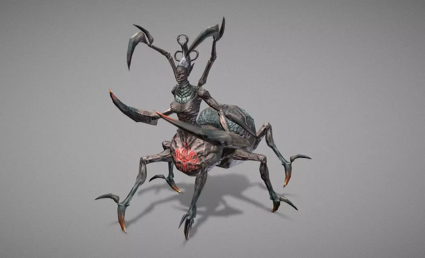 Tarantula Myth Low-poly 3D model_0