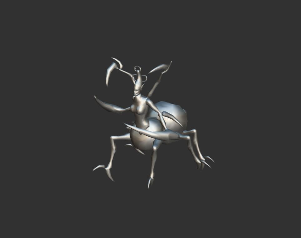 Tarantula Myth Low-poly 3D model_4