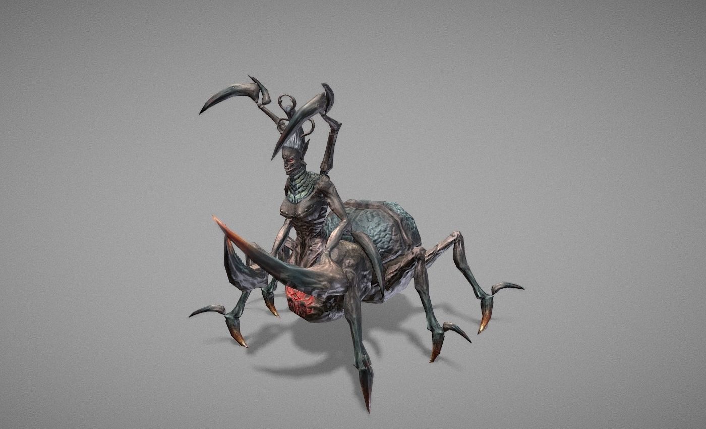 Tarantula Myth Low-poly 3D model_7