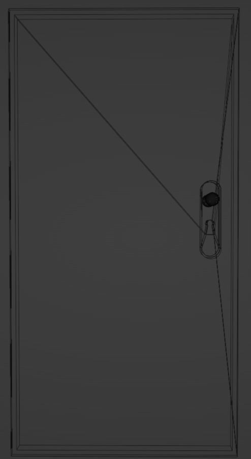 Door 2022 Low-poly 3D model_3